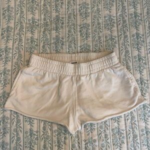 Garage White Sweat Shorts